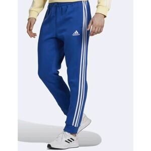 Adidas French Terry Tapered Jogger Pants Men S Royal Blue 3 Stripes HL2270 New